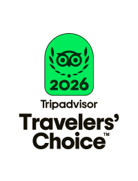 Logo for Tripadvisor's 2026 Travelers' Choice award, featuring an owl and laurel leaves.